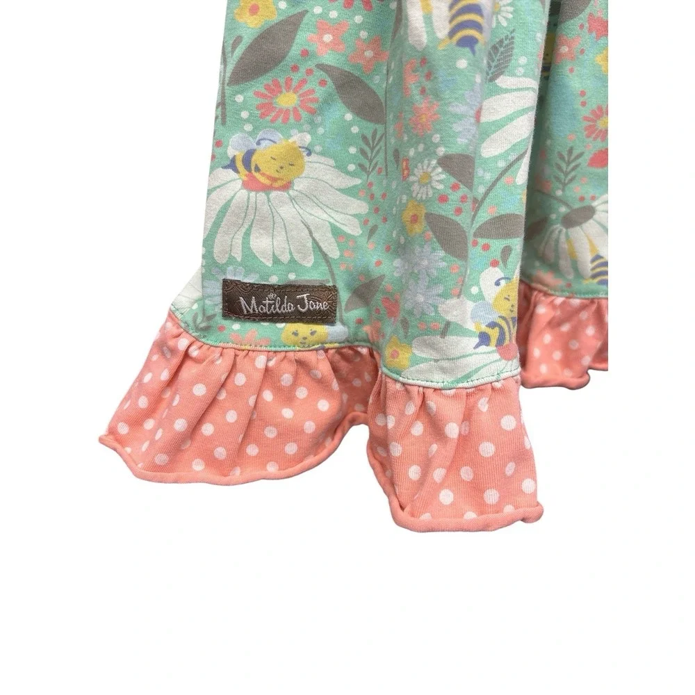 MATILDA JANE Girl's Size 6 Flowers & Bees 'BLISSFUL BEES'‎ Dress Cotton Blend